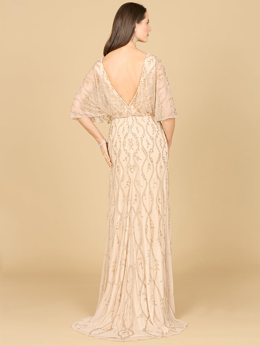 Lara Dresses 29319 Long Formal Beaded Modest Mother of the Bride Dress