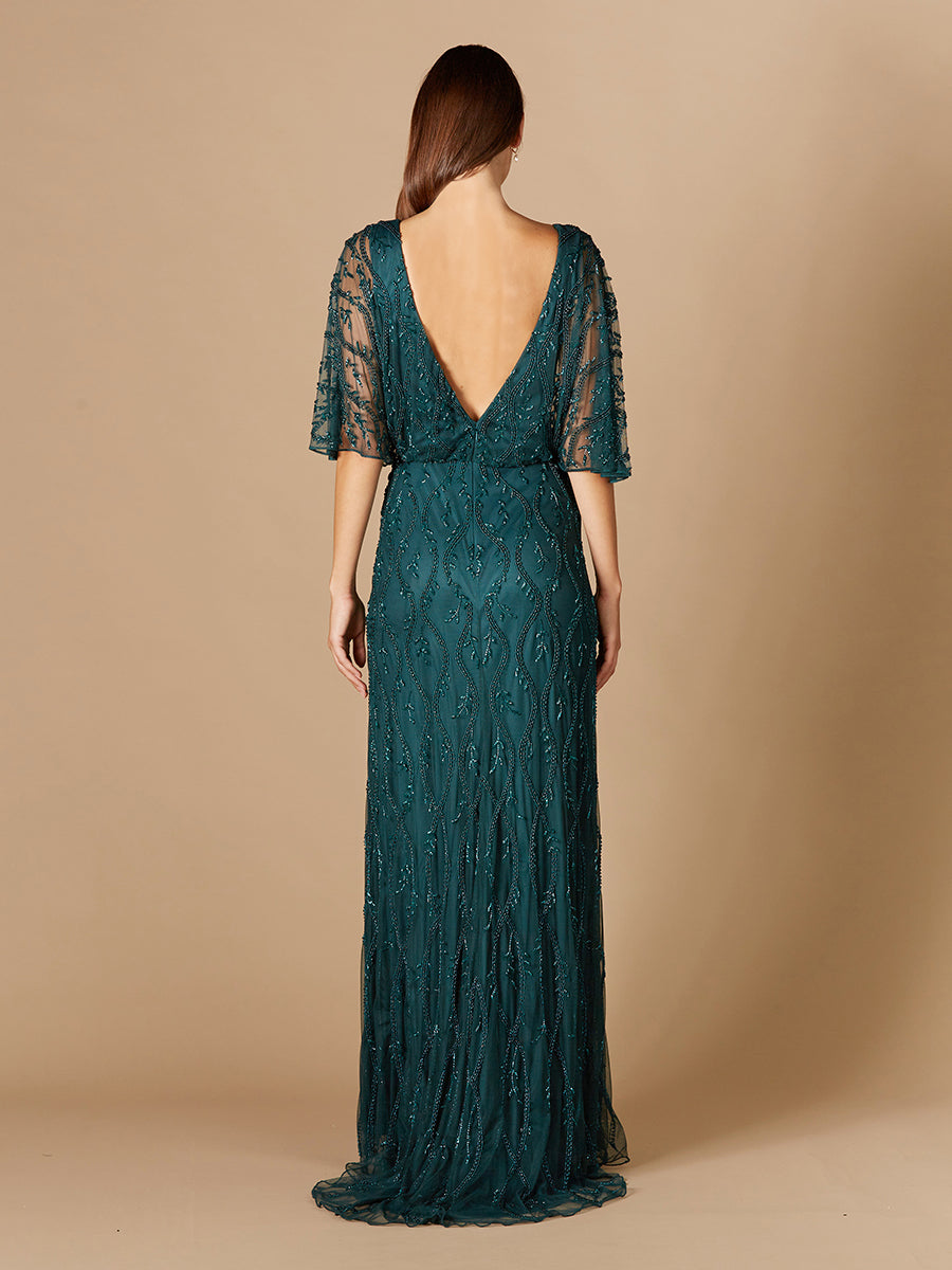 Lara Dresses 29319 Long Formal Beaded Modest Mother of the Bride Dress