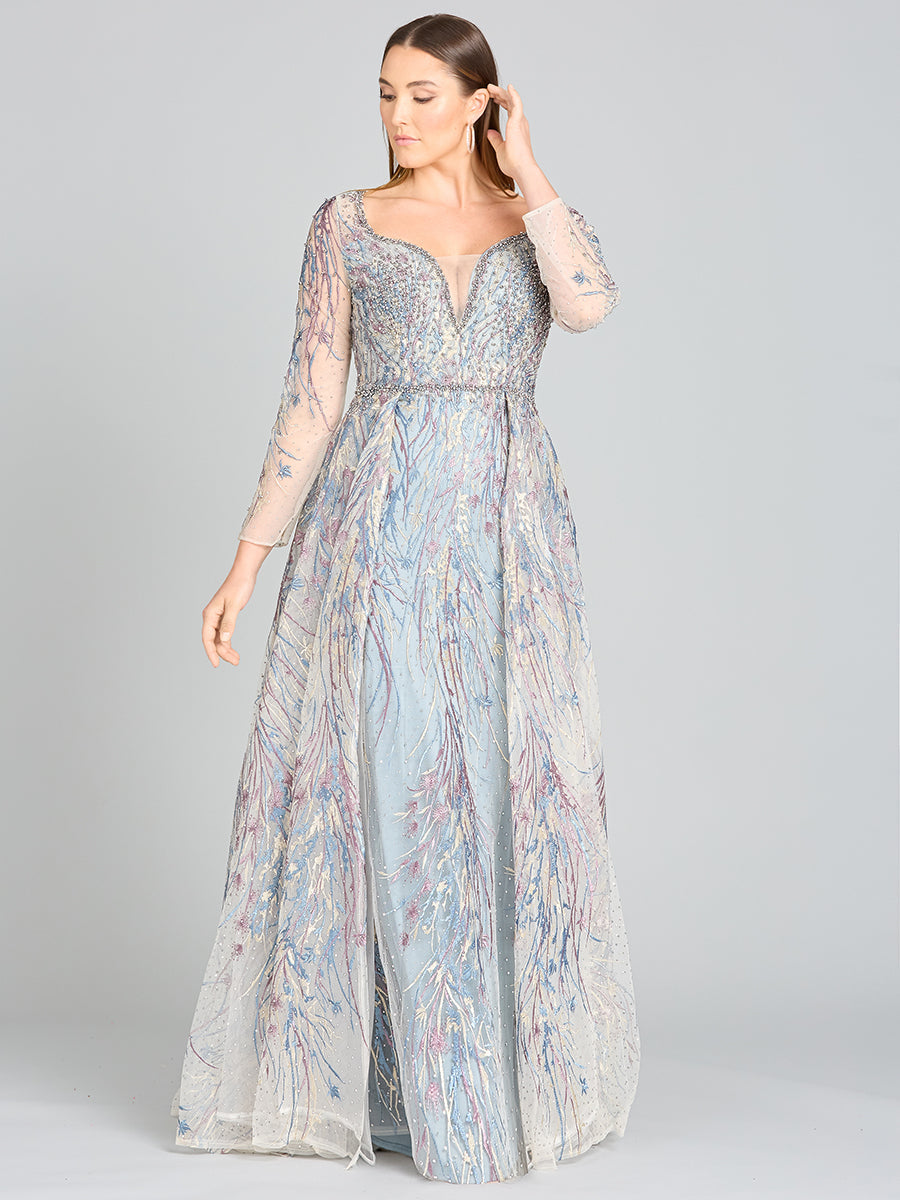 Lara Dresses 29452 Long Overskirt Formal Lace Evening Dress