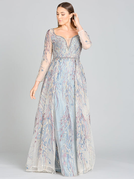 Formal Dresses Long Overskirt Formal Lace Evening Dress Multi