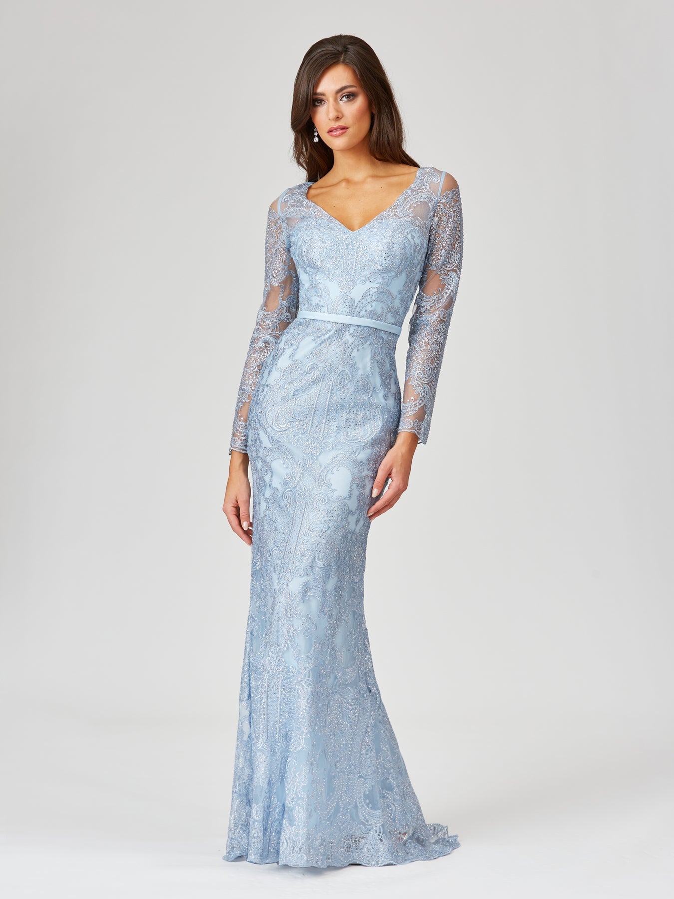 Lara Dresses 29466 Long Formal Mermaid Mother of the Bride Lace Dress