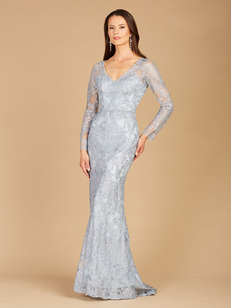Lara Dresses 29466 Long Formal Mermaid Mother of the Bride Lace Dress