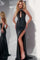 Prom Dresses Long Fitted Prom Sequin Formal Dress Black