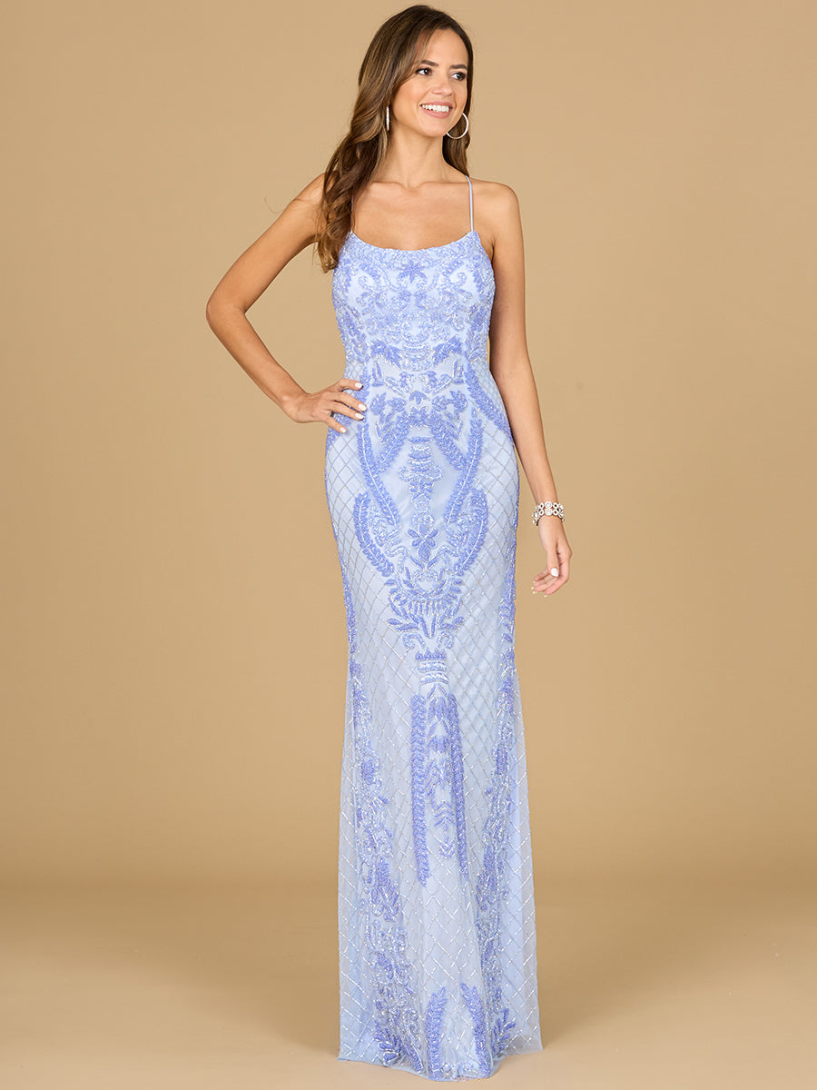 Lara Dresses 29577 Fitted Long Beaded Formal Pattern Prom Dress