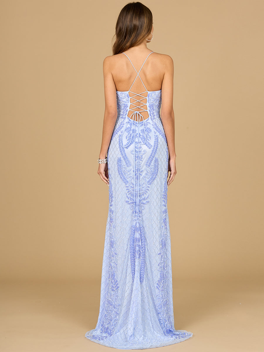Lara Dresses 29577 Fitted Long Beaded Formal Pattern Prom Dress