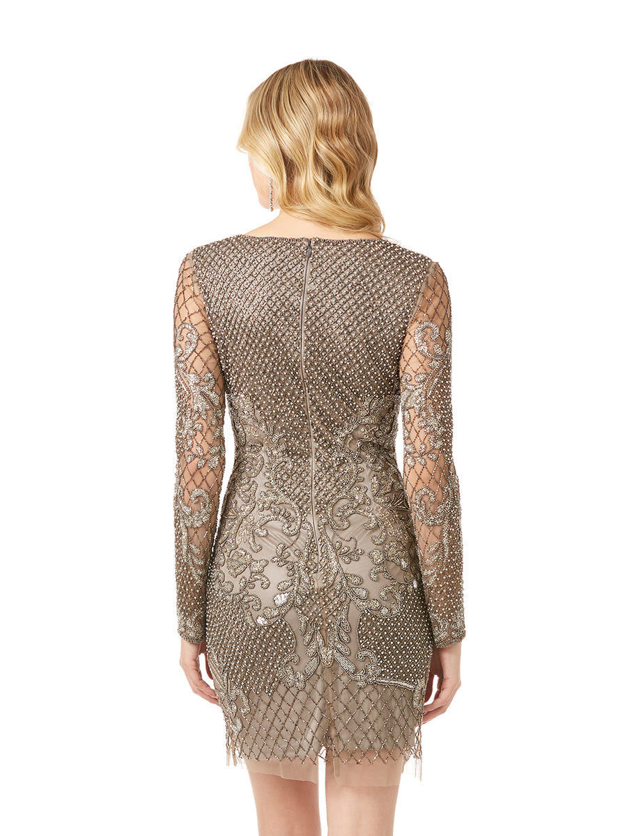 Cocktail Dresses Cocktail Fitted Short Mini Homecoming Dress Grey