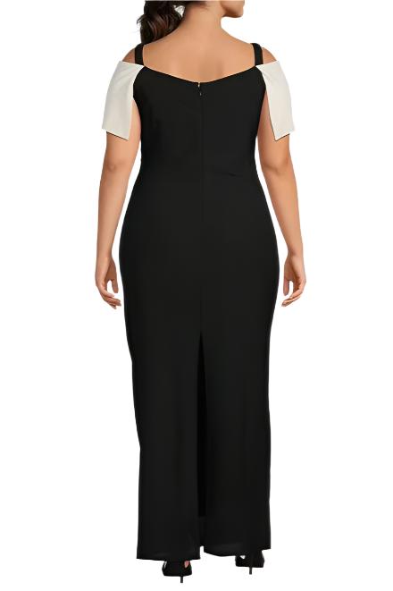 Formal Dresses Fitted Long Formal Plus Size Evening Dress Black Ivory