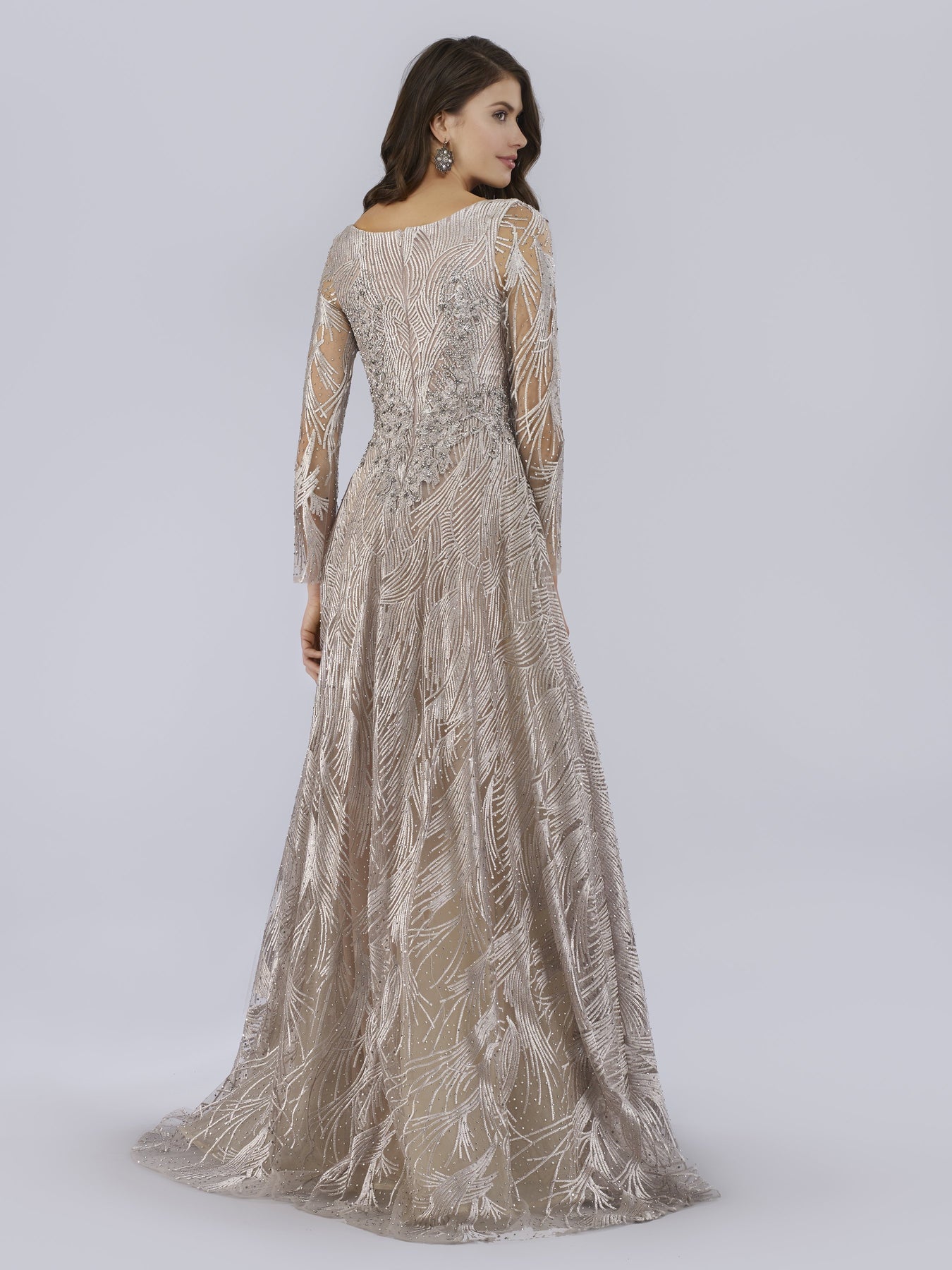 Lara Dresses 29753 Long A Line Beaded Formal Evening Dress
