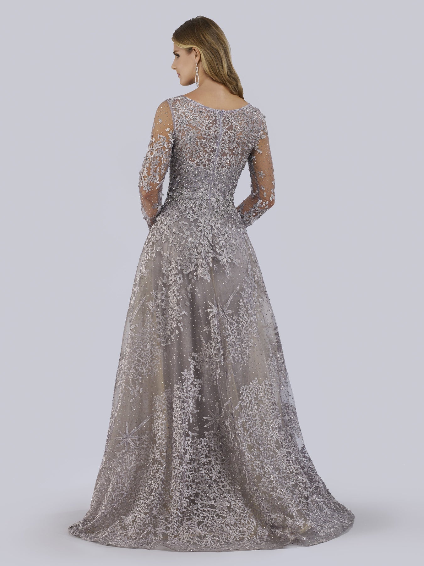 Formal Dresses Long Formal Lace Evening A Line Dress  Stone