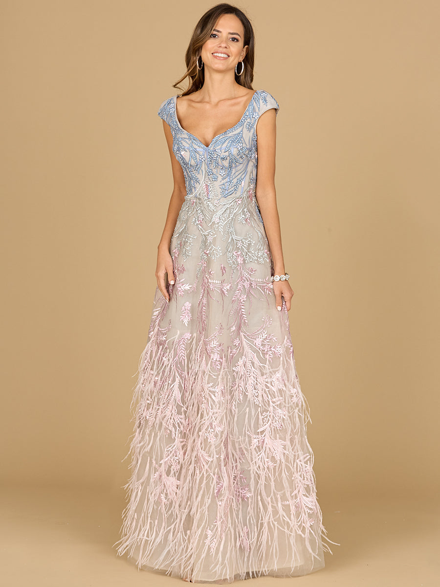 Lara Dresses 29783 Long Lace Applique Evening Formal Dress