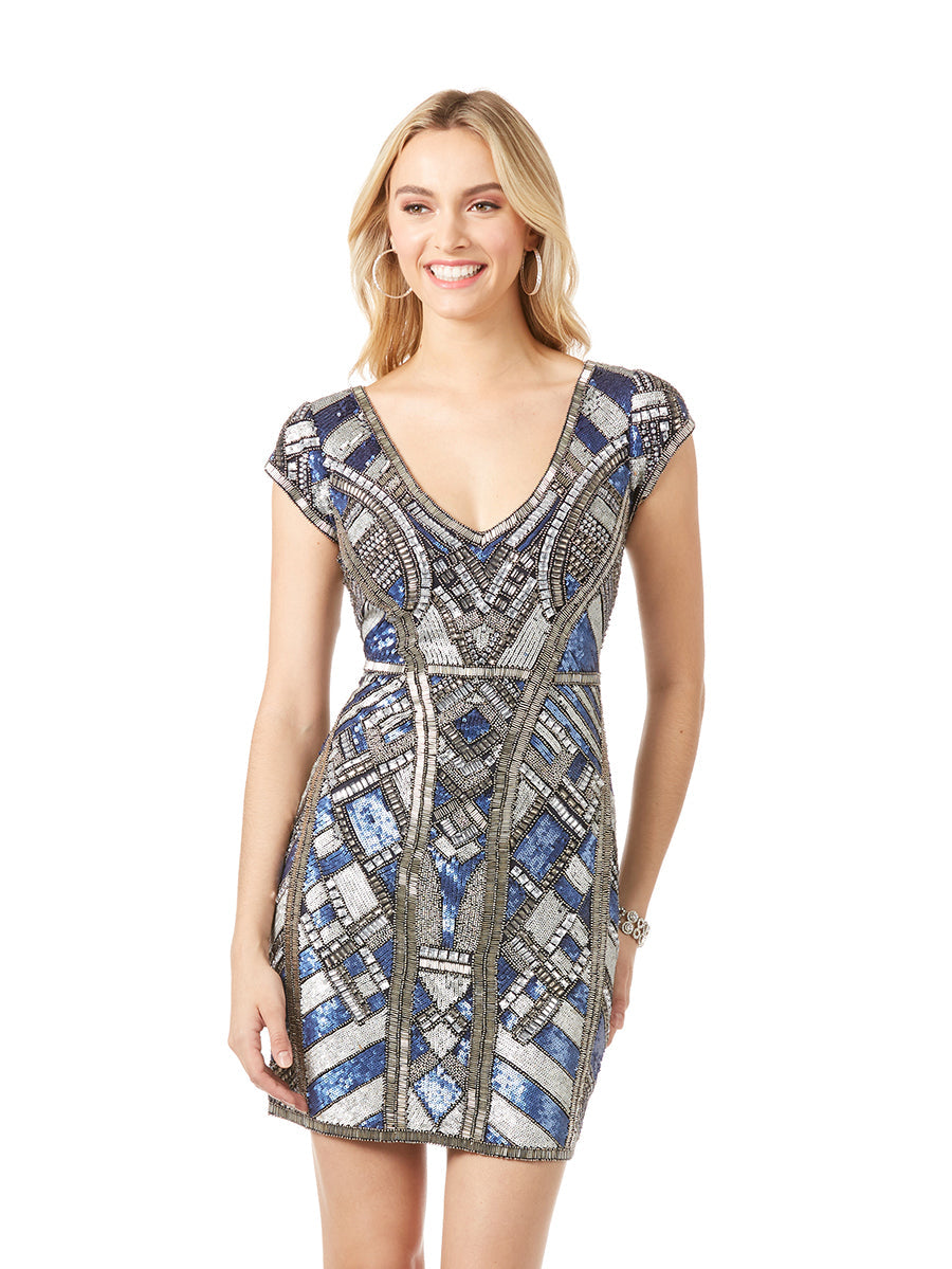 Lara Dresses 29909 Sequin Short Mini Cocktail Dress