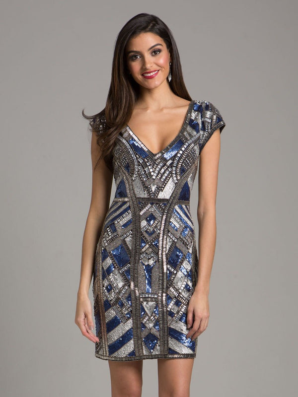Lara Dresses 29909 Sequin Short Mini Cocktail Dress