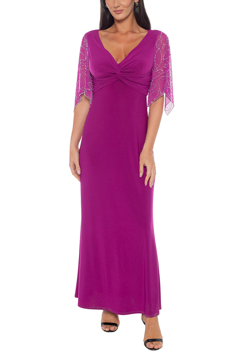 Marina 299243 Formal Long Beaded Plus Size Dress