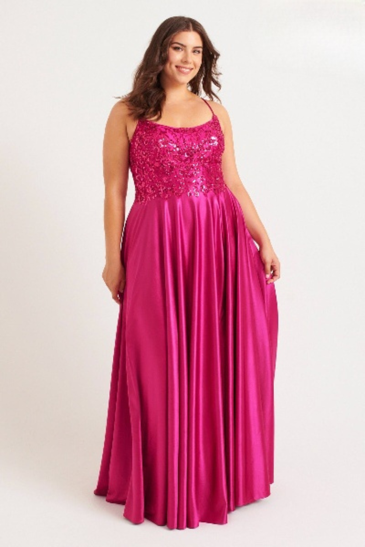 Plus Size Dresses Long Beaded A Line Formal Plus Size Prom Dress Raspberry