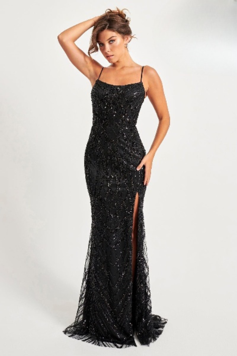 Prom Dresses Formal Long Beaded Prom Dress Black