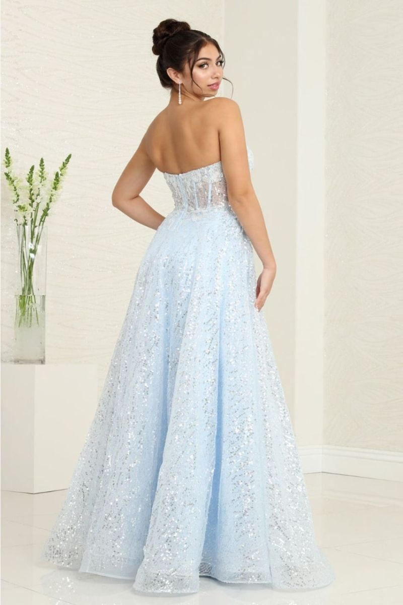 Sweetheart Floor-Length Tulle Prom A-Line May Queen RQ8077