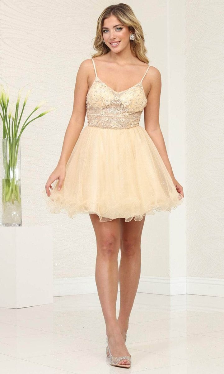Scoop Mini/Short Tulle Cocktail A-Line May Queen 2067