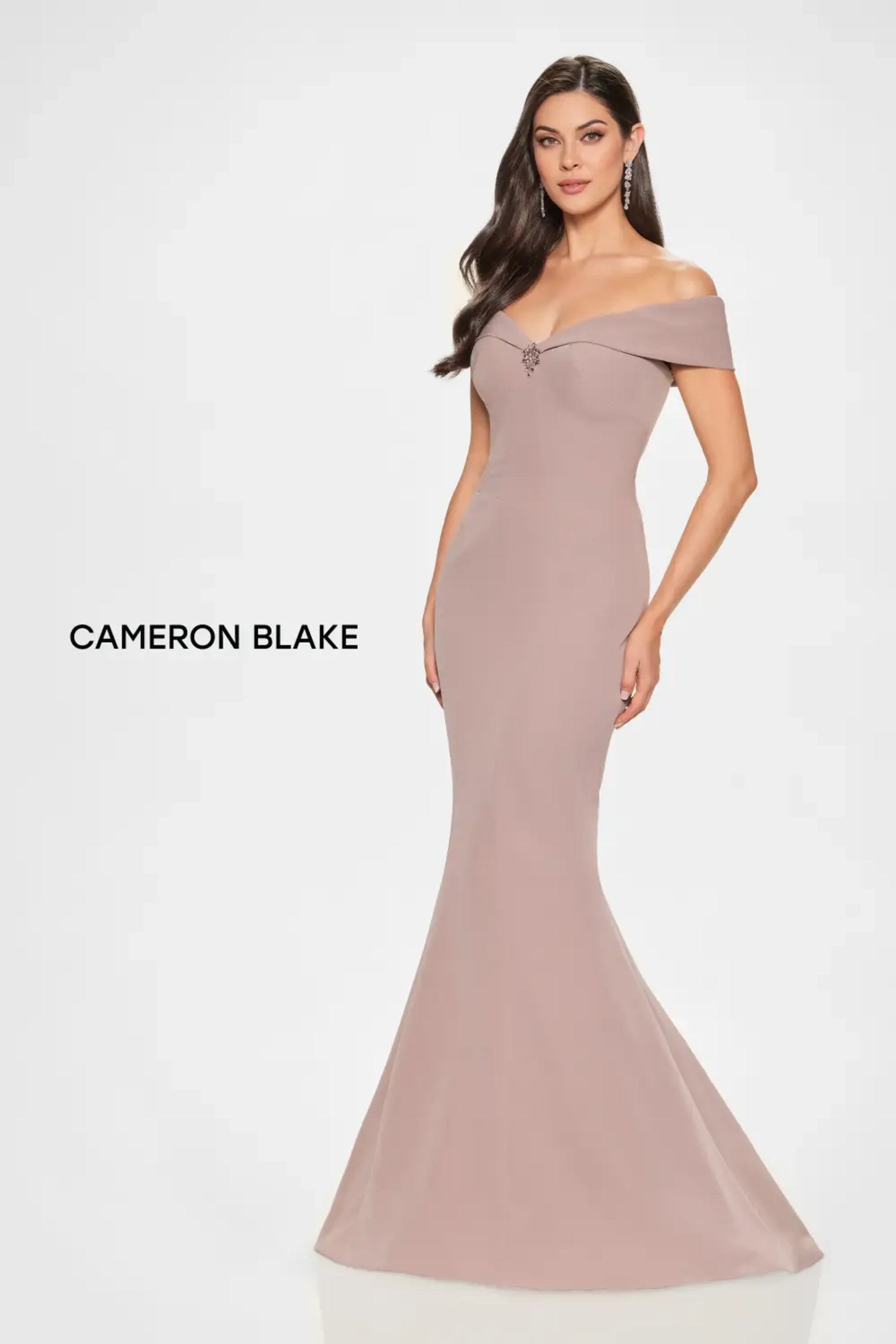 Cameron Blake CB212 Long Evening Formal Beaded Mermaid Dress