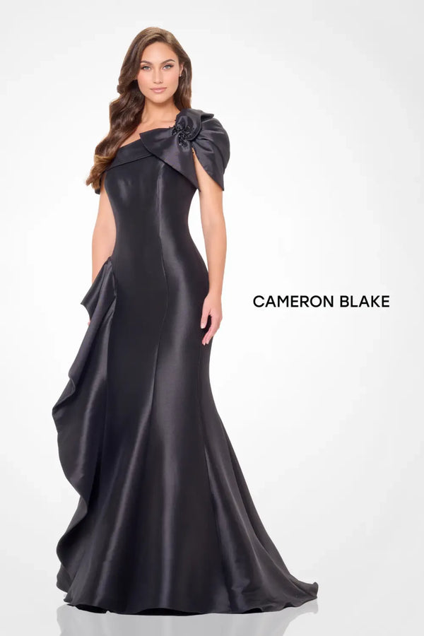 Cameron Blake CB3243 Formal Long Beaded Ruffle Evening Dress