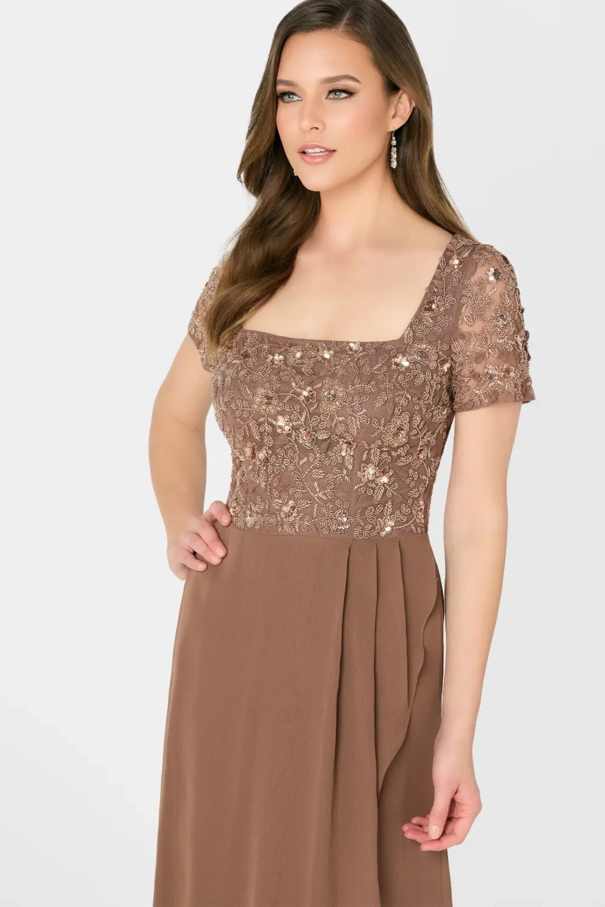 Mother of the Bride Dresses Long A Line Mother of the Bride Dress Mocha