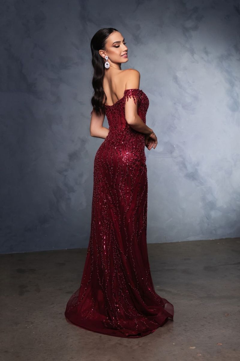 Sweetheart Floor-Length Sequin Prom Mermaid May Queen 2132