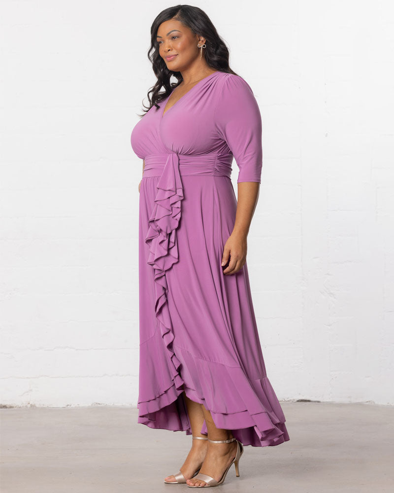 Plus Size Dresses Cocktail Ruffle High Low Plus Size Dress Kiyonna 11242213 Lilac