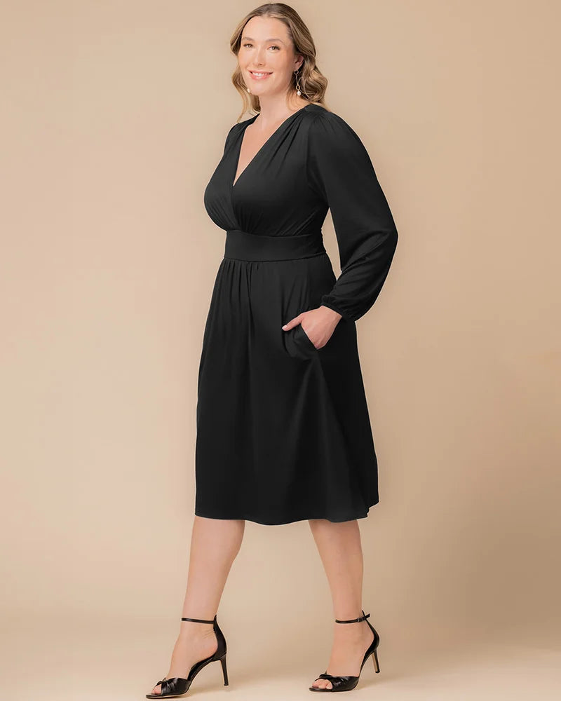 Plus Size Dresses Long Sleeve A Line Short Cocktail Plus Size Dress Black Noir