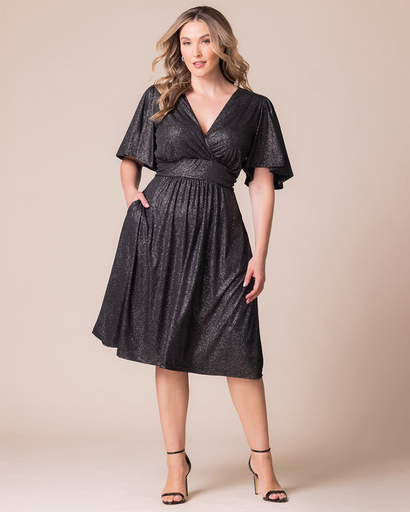 Plus Size Dresses Short Midi Cocktail Plus Size Dress Silver Starlight