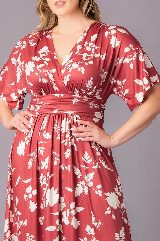 Plus Size Dresses Mother of the Bride Long Formal Plus Size Dress Red Blooms