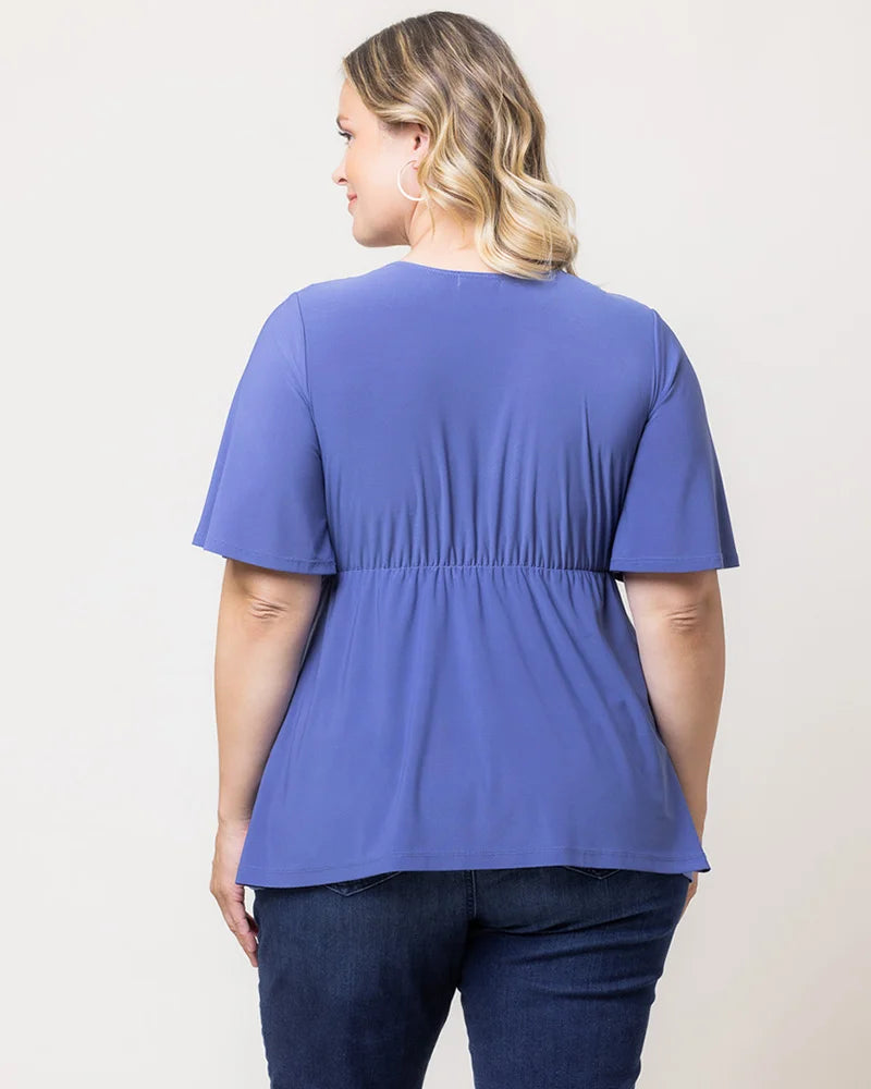 Top Formal Evening Top Slate Blue