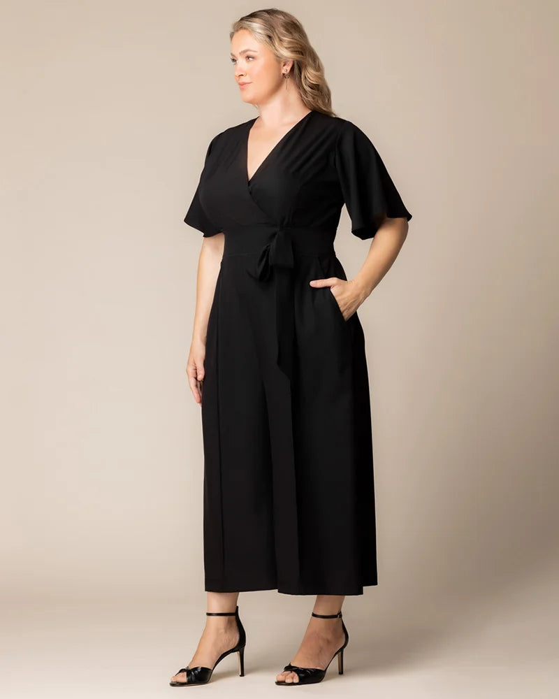 Jumpsuit Short Cocktail Midi Jumpsuit Black Noir