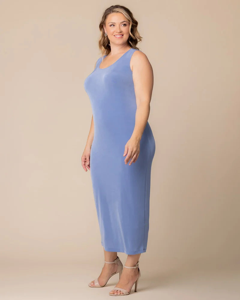 Plus Size Dresses Plus Size Tea Length Cocktail Fitted Formal Dress Kiyonna 33222642 Powder Blue