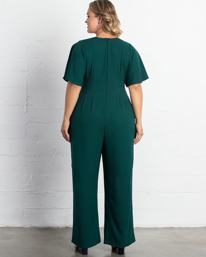 Jumpsuit Long Formal Plus Size Jumpsuit Kiyonna 37191311 Hunter Green