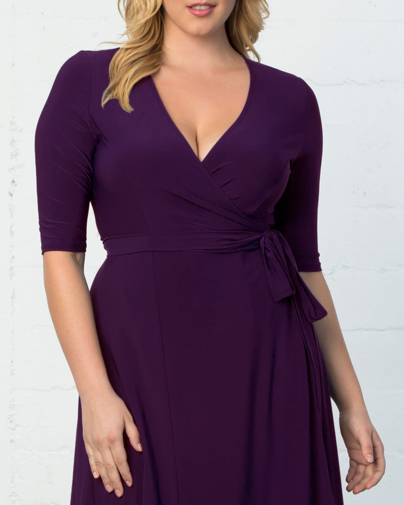 Plus Size Dresses Short Tea Length Cocktail Plus Size Dress Kiyona 12131806 Plum Passion