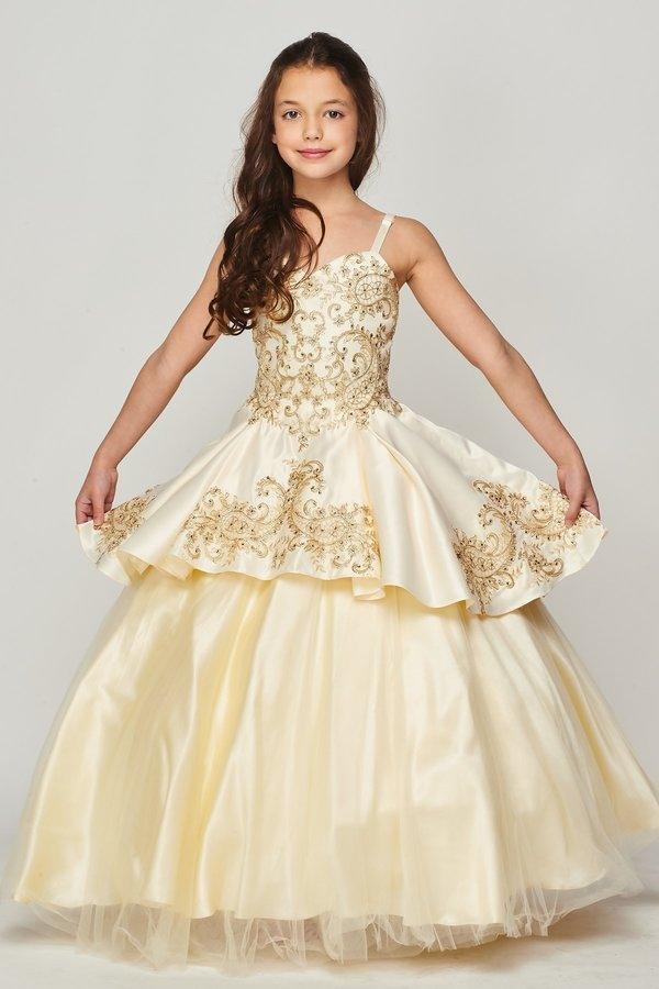 3 Piece Style Ball Gown Flower Girl Dress - Burgundy / 16 3 Piece Style Ball Gown Flower Girl Dress - Burgundy / 16