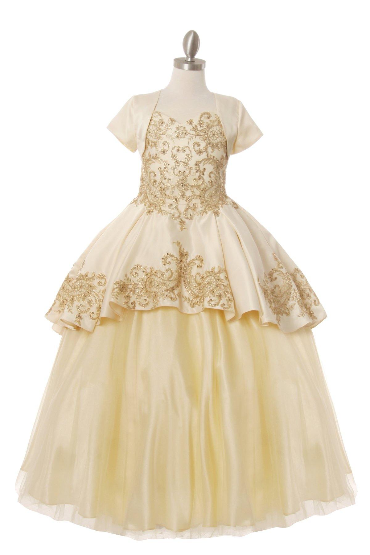 3 Piece Style Ball Gown Flower Girl Dress