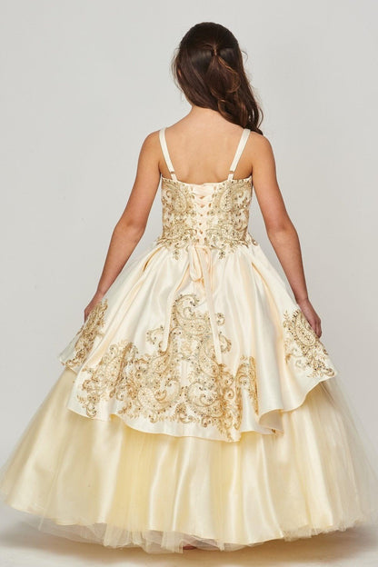 3 Piece Style Ball Gown Flower Girl Dress - The Dress Outlet
