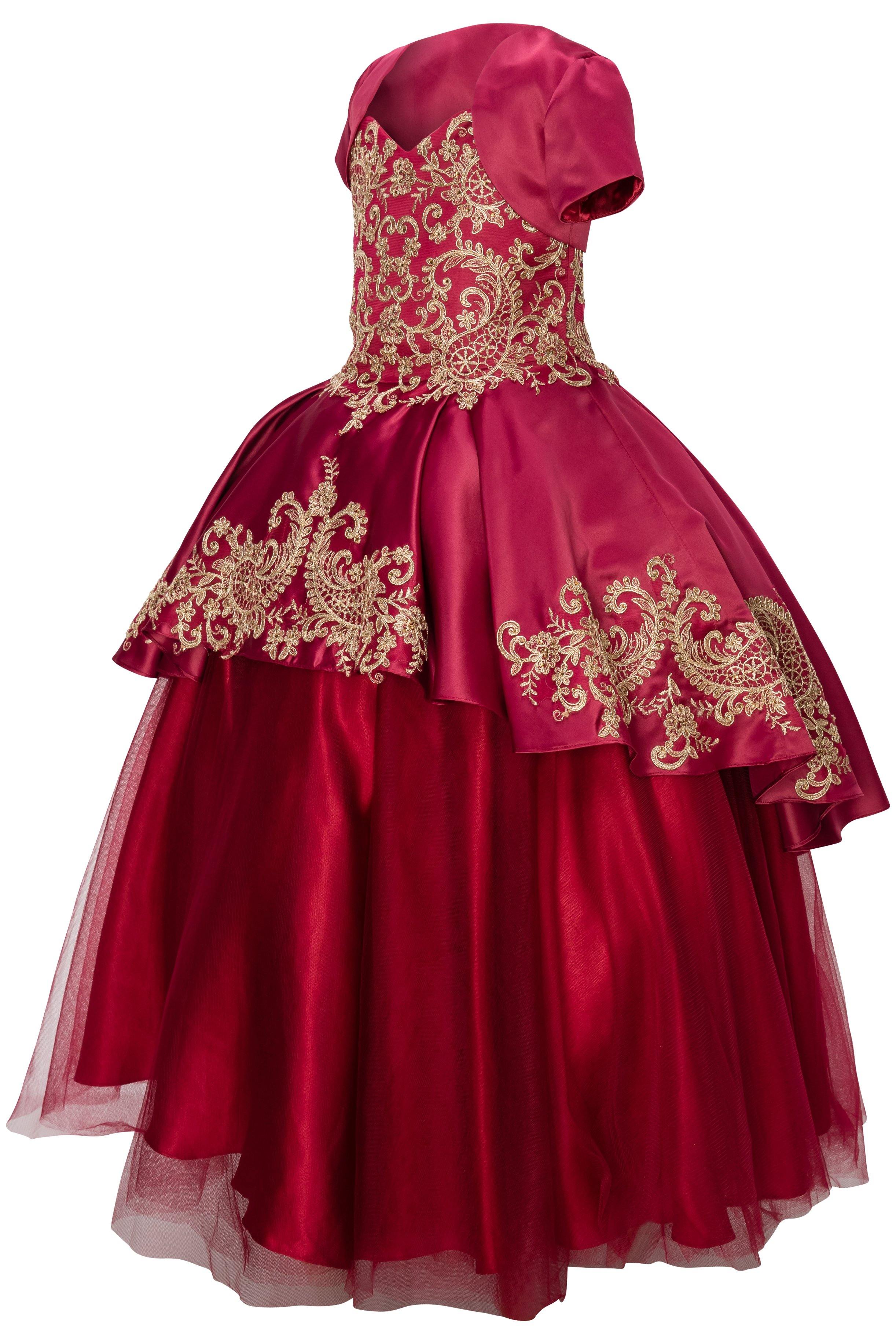 strapless burgundy velvet dress Zapaka Women Burgundy Strapless Long Bridesmaid Dress Corset Burnout Velvet Wedding Guest Dress with Slit, Burgundy / US6 main image 1