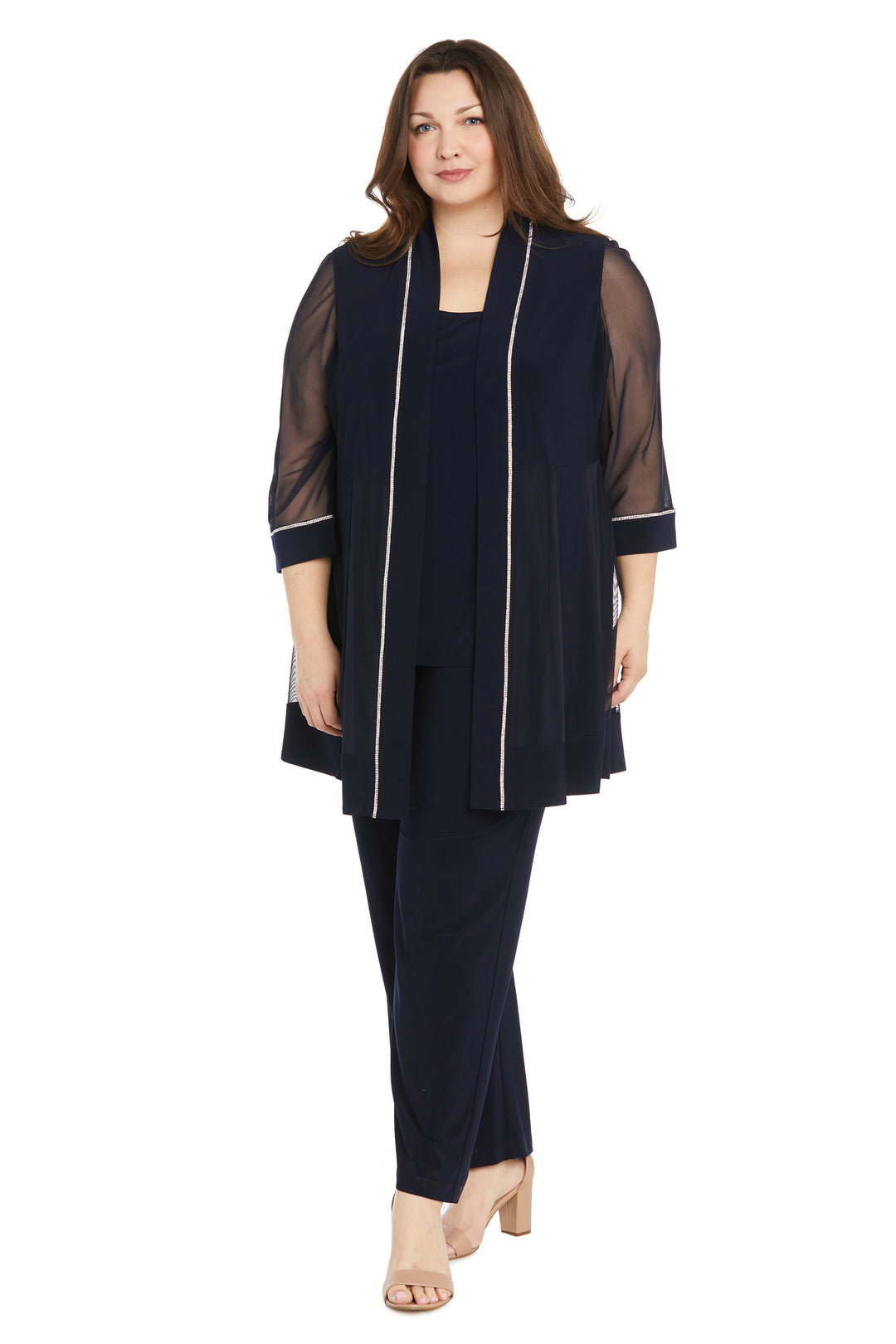 R&M Richards 3024W Long Formal Plus Size Pant Suit