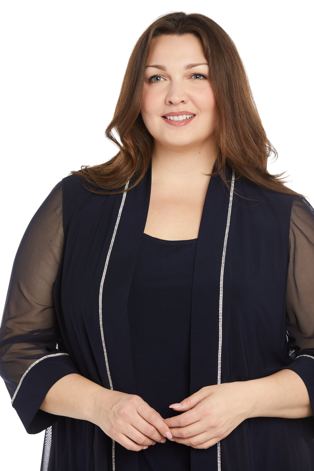 R&M Richards 3024W Long Formal Plus Size Pant Suit