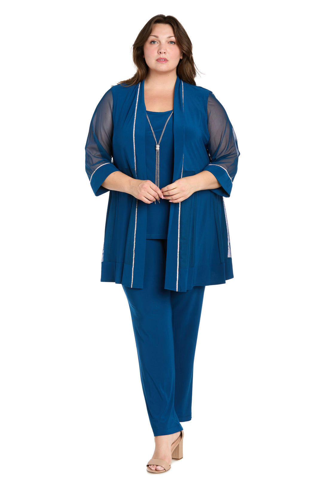R&M Richards 3024W Long Formal Plus Size Pant Suit