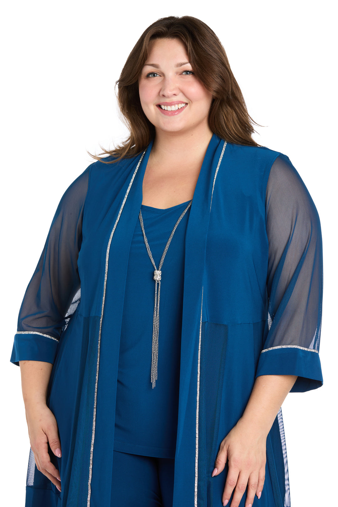 R&M Richards 3024W Long Formal Plus Size Pant Suit