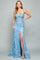 Prom Dresses Beaded Long Formal Lace Prom Dress Peri Blue