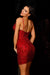 Cocktail Dresses Short Cocktail Fitted Sequins Dress Red