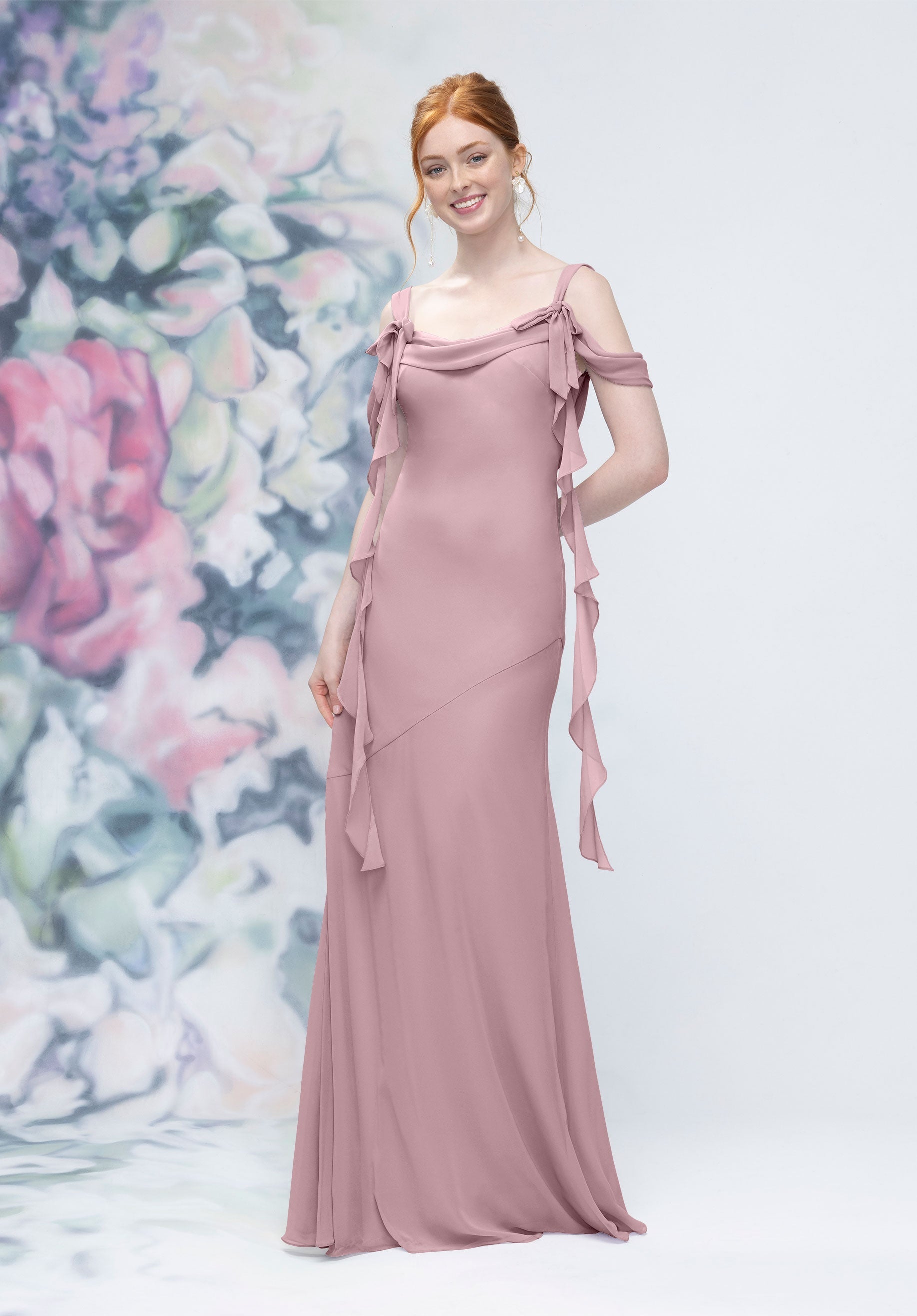 Formal Dresses Long Ruffle Evening Formal Dress MGNY Madeline Gardner New York 3030001 French Lilac