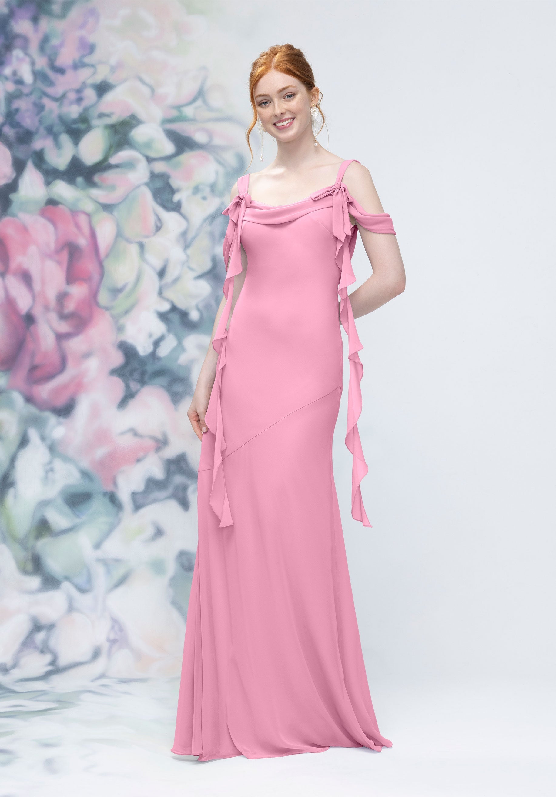 Formal Dresses Long Evening Formal Ruffle Dress MGNY Madeline Gardner New York 3030001 Peony