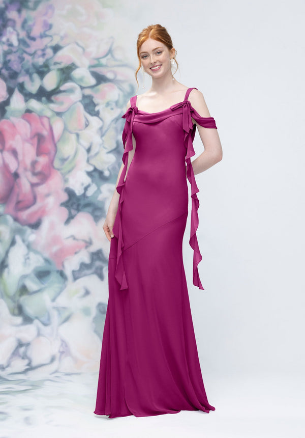 Long Evening Formal Ruffle Dress MGNY Madeline Gardner New York 3030001