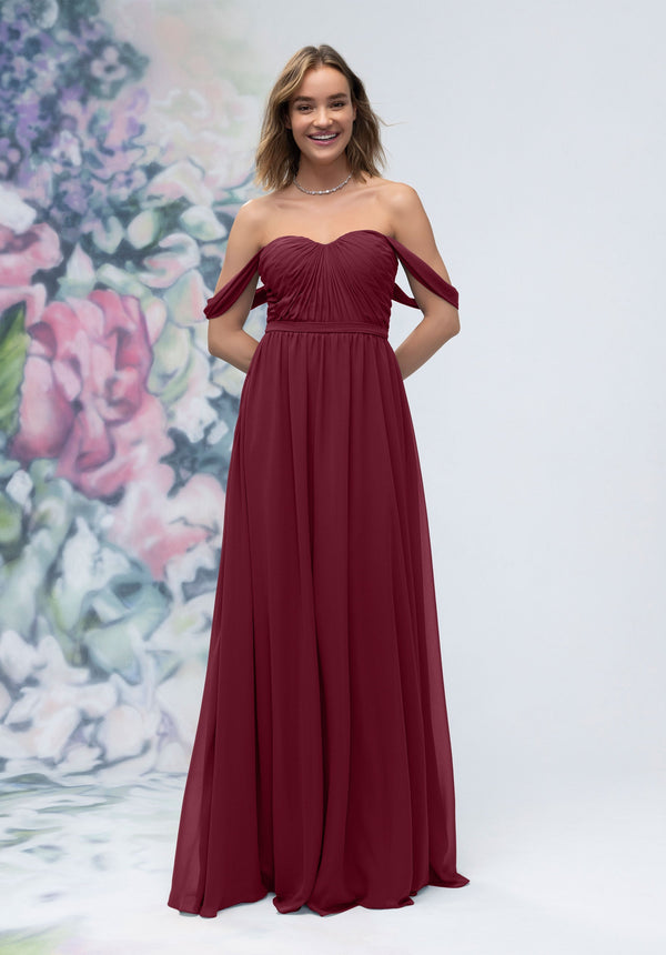Formal A Line Long Pleated Dress MGNY Madeline Gardner New York 3030003