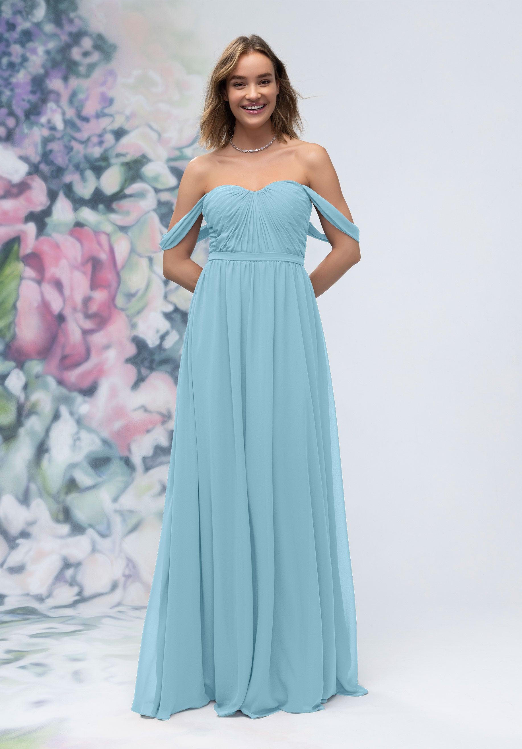 Formal Dresses Long A Line Evening Formal Dress MGNY Madeline Gardner New York 3030003 Sky