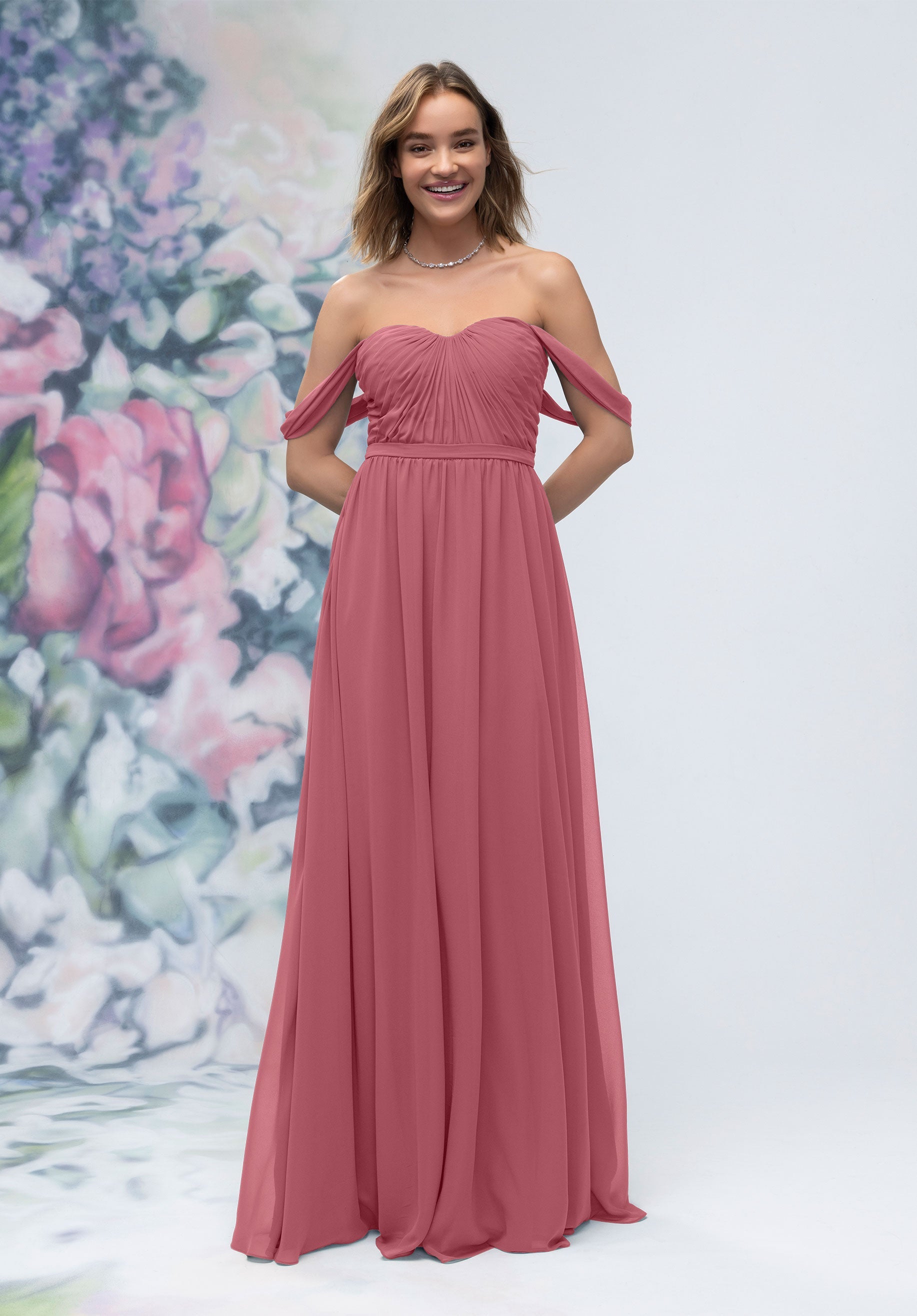 Formal Dresses A Line Long Formal Evening Dress MGNY Madeline Gardner New York 3030003 Rosewood